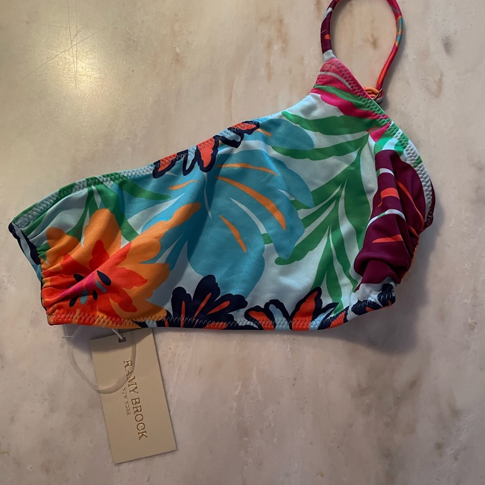 Ramy Brook Deborah Floral One-Shoulder Bikini Top